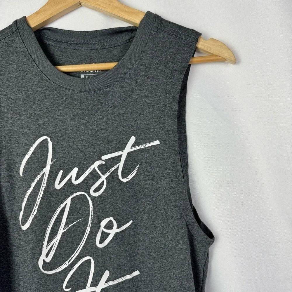 Nike Dri Fit Gray Just Do It Muscle Athletic Tank Top XS